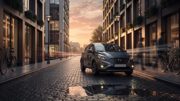 Petit SUV imposant en ville, illustrant son coût excessif en carburant pour un usage urbain inefficace